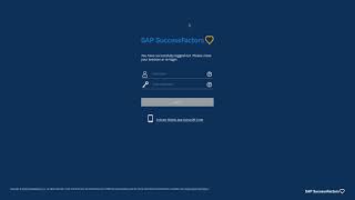 Login to the SuccessFactors Instance [upl. by Ltney]