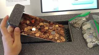 Depositing a ton of coins at a coinstar [upl. by Bickart]