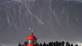 Biggest Wave Ever Surfed  Nazare  World Record [upl. by Ahsienor]