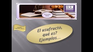 Usufructo ejemplos [upl. by Irallih]