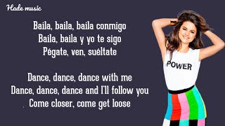 Selena Gomez Rauw Alejandro  Baila Conmigo English Translation Lyrics  Letra [upl. by Mata]