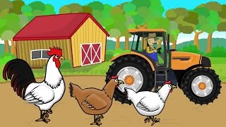 The Little Farmer and the Colorful Tractor  Working on the Farm and Going to Get Hens for Breeding [upl. by Dinerman]