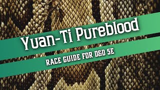 YuanTi Pureblood 5e  Race Guide for Dungeons and Dragons [upl. by Brownley752]