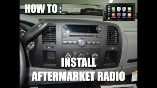 0713 CHEVY GMC AFTERMARKET RADIO INSTALL [upl. by Esenej270]