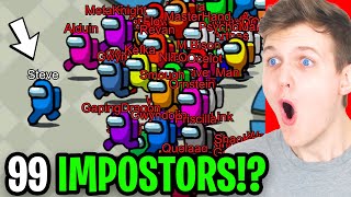 LANKYBOX Reacts To AMONG US With 99 IMPOSTERS BEST AMONG US ANIMATIONS [upl. by Aramas356]