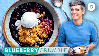 RECIPE The Easiest BLUEBERRY Crisp Crumble 6 Ingredient DESSERT [upl. by Carmela]