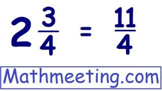 Mixed numbers to improper fractions [upl. by Vijnas]