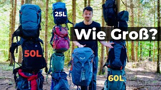 Welcher Rucksack  Welche Größe  Wandern  Touren  Trekking [upl. by Norit227]