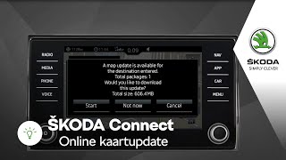 ŠKODA Connect  Online kaartupdate [upl. by Clara549]