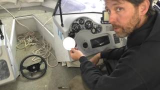 Installing HyDrive hydraulic steering in a boat [upl. by Ttennaj]