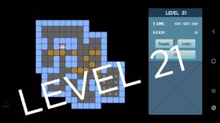 Classic Sokoban Level 21  without UNDO  Solution 1  90 [upl. by Adekahs]