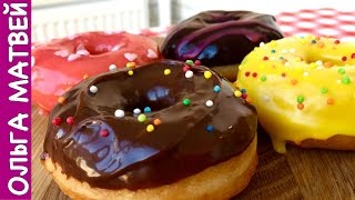 Американские Пончики Донаты Покрытые Шоколадом  Donuts Recipe English Subtitles [upl. by Anirres]