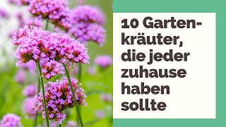 10 Gartenkräuter die jeder zuhause haben sollte [upl. by Nepean]