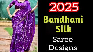 Bandhani Silk Saree Ki Trending Collection Saree Design Latest Saree Collection [upl. by Gurolinick108]