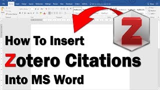 How To Insert Zotero Citations Into Microsoft Word [upl. by Hsekin]