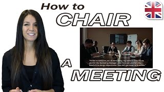 Chair a Meeting in English  Useful English Phrases for Meetings  Business English [upl. by Cyn]