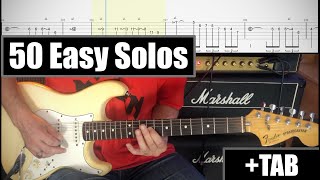 50 Easy Guitar Solos  TAB [upl. by Leibarg577]