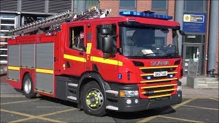 Two Tone Siren Merseyside Fire Engine responding [upl. by Riess]