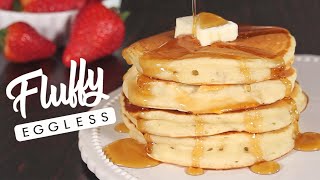 Eggless Fluffy Pancakes  Easy One Bowl  How Tasty Channel [upl. by Onitnatsnoc]