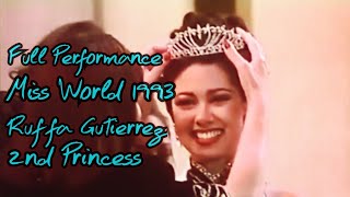 Ruffa Gutierrez  Miss World 1993 2nd Princess  Full Performance [upl. by Chavez]