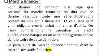 Économie monétaire S3 partie 7 quot le marché financier quot [upl. by Leann]