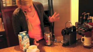 Nespresso Aeroccino Plus Frother Review Frothing Almond Milk [upl. by Babs]