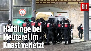 Gefängnismeuterei Polizei stürmt Knast in Thüringen  JVA Untermaßfeld [upl. by Nayve]