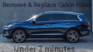 How to replace cabin filter 2016 Infiniti QX60 [upl. by Liagaba]