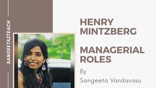 Managerial Roles by Henry Mintzberg humanresourcemanagement organisationalbehaviour [upl. by Aldercy949]